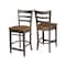 International Concepts Emily CounterHeight Stool, 24" Seat Height, Hickory/Washed Coal S45-6172 - alternate 3